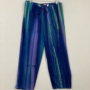 Victoria's Secret Blue Semi Sheer Soft Stretch Pull-on Pants Large